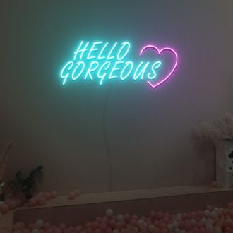 Hello Gorgeous Neon Sign Fashion Custom Neon Sign Lights Night Lamp Led Neon Sign Light For Home Party