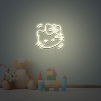 Hello Kitty Happy Face Neon Sign Lights Night Lamp Led Neon Sign Light For Home Party MG10217 