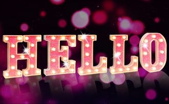 Steel Marquee Letter HELLO Pink Shiny High-End Custom Zinc Metal Marquee Light Marquee Sign