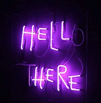 Hello There Hell Here Neon Sign Light With On/Off Switch For O And T Wall Decor