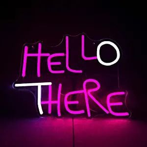 Hello There Neon Sign For Wall Decor Hell Here Reusable Letter Neon Sign