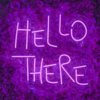 Hello There Neon Sign Room Party Wall Decoration