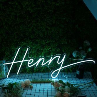 Henry Blue Neon Sign