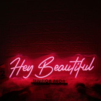Hey Beautiful Red Neon Sign