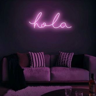 Hola Neon Sign