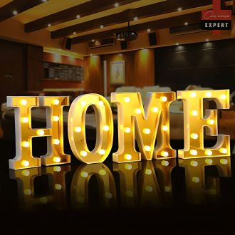 Steel Marquee Letter Home Warm White Decor High-End Custom Zinc Metal Marquee Light Marquee Sign