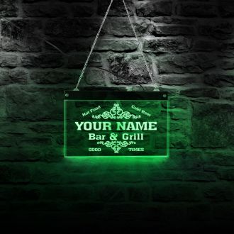 Hot Food Cold Bar Grill Name LED Neon Sign