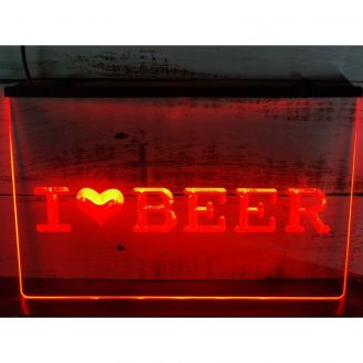 I Love Beer Bar Pub Club Gift LED Neon Sign