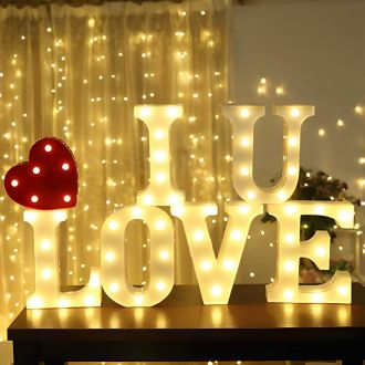Steel Marquee Letter I Love You Warm White High-End Custom Zinc Metal Marquee Light Marquee Sign