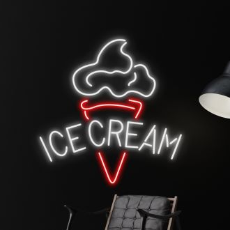 Ice Cream Neon Led Light Cream Coffee Shop Decor