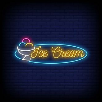 Ice Cream Shop Neon Sign
