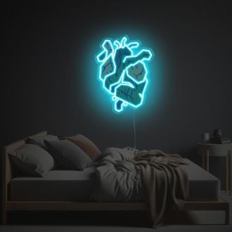 Ice Human Heart LED Neon Acrylic Artwork