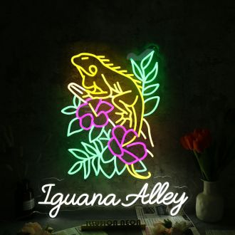 Iguana Alley Neon Sign