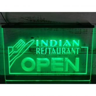 Indian Restaurant OPEN Food Cafe LED Neon Sign