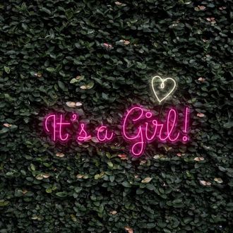 Its A Girl With Heart Neon Sign