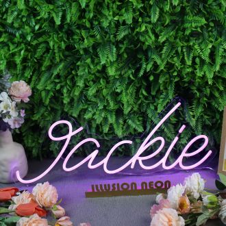 Jackie Purple Neon Sign
