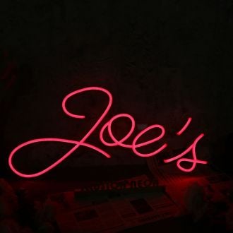 Joe's Red Neon Sign