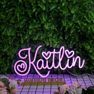 Kaitlin Dark Purple Neon Sign