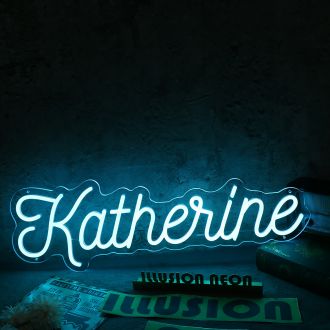 Katherine Blue Neon Sign