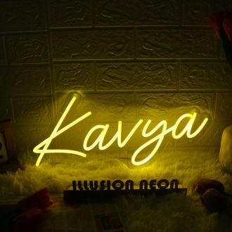 Kavya Yellow Neon Sign