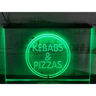 Kebabs and Pizzas Shop Cafe LED Neon Sign