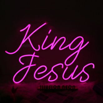 King Jesus Pink Custom Neon Sign