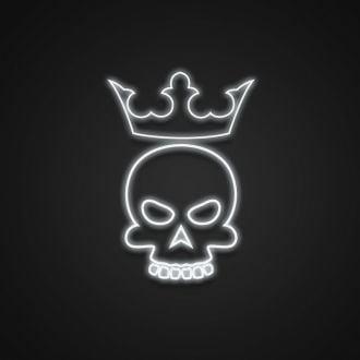 King Skull With Crown Neon Sign
