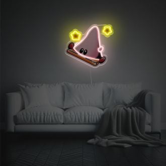 Kirby With Stars LED Neon Acrylic Artwork