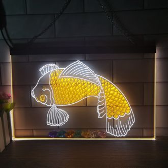 Koi Fish v1 Dual LED Neon Sign