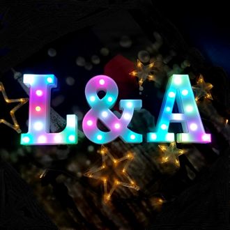 Steel Marquee Letter L&A High-End Custom Zinc Metal Marquee Light Marquee Sign