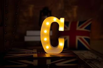 Steel Marquee Letter C Font Sign Warm White High-End Custom Zinc Metal Marquee Light Marquee Sign
