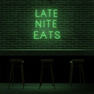 Late Night Eats Neon Sign