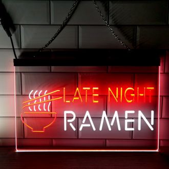 Late Ramen Dual LED Neon Sign