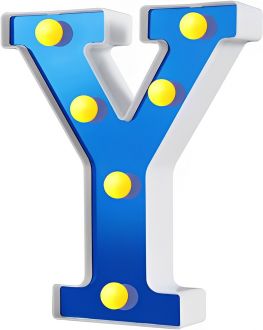 Steel Marquee Letter Y For Bar Wedding Party Blue High-End Custom Zinc Metal Marquee Light Marquee Sign