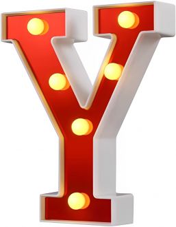 Steel Marquee Letter Y Initials For Home Cafe Bar Party Red High-End Custom Zinc Metal Marquee Light Marquee Sign