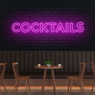 Led Neon Cocktail Sign Bar Wall Decor