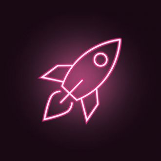 Led Neon Rocket Sign Room Party Decoration