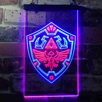 Legend Of Zelda Link Shield Dual LED Neon Sign