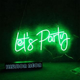 Lets Party Green Neon Sign