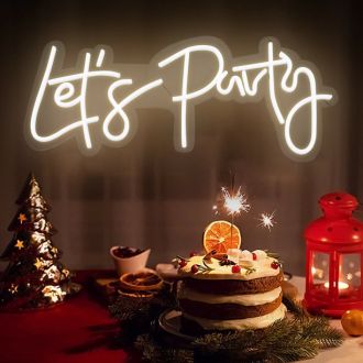 Lets Party Led Neon Sign Wedding Birthday Party Led Neon Sign