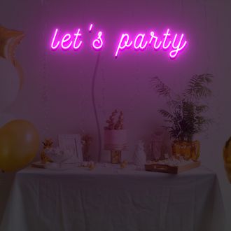 Lets Party Neon Sign Lights Night Lamp Led Neon Sign Light For Home Party MG10195