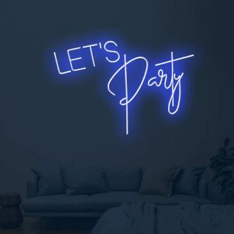 Lets Party Neon Sign Led Neon Lights Art Decoration For Party Room