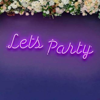 Lets Party Neon Sign Led Neon Lights Wall Art Decor