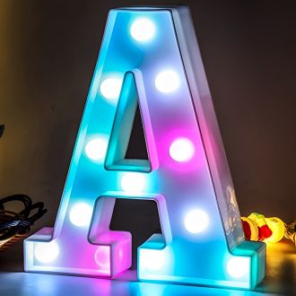 Steel Marquee Letter A Colorful Home Decor High-End Custom Zinc Metal Marquee Light Marquee Sign