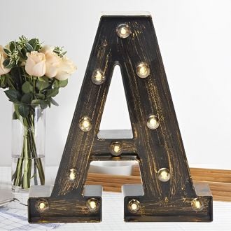 Steel Marquee Letter A Bronze Home Decor High-End Custom Zinc Metal Marquee Light Marquee Sign