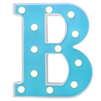 Steel Marquee Letter B Light Blue High-End Custom Zinc Metal Marquee Light Marquee Sign