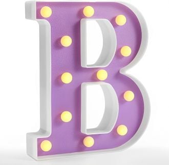 Steel Marquee Letter B Purple Home Decor High-End Custom Zinc Metal Marquee Light Marquee Sign