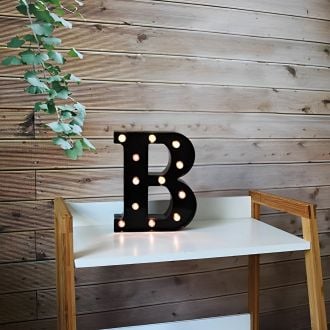 Steel Marquee Letter B Black Living Room Decor High-End Custom Zinc Metal Marquee Light Marquee Sign