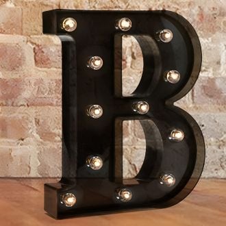 Steel Marquee Letter B Black Party Decor High-End Custom Zinc Metal Marquee Light Marquee Sign