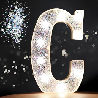 Steel Marquee Letter C Silver Party Decor High-End Custom Zinc Metal Marquee Light Marquee Sign